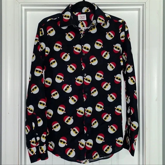 North Pole Trading Co. Happy Santa Button-up Shirt - Picture 2 of 7